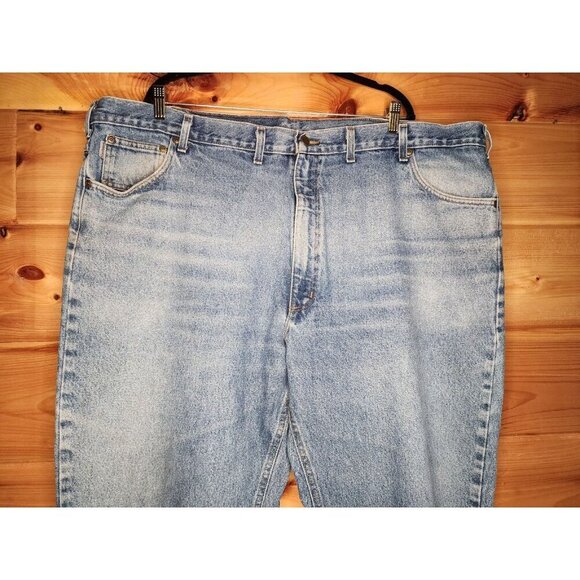 Carhartt Jeans Mens 50x30 Relaxed Fit Thick Denim Workwear - Picture 9 of 14